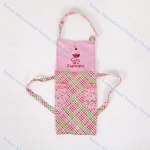 Eco-Friendly Cotton Embroidery Pink Kitchen Cooking Promotion Kids Apron