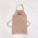 Eco-Friendly Cotton Embroidery Flaxen Kitchen Cooking Promotion Mens Apron